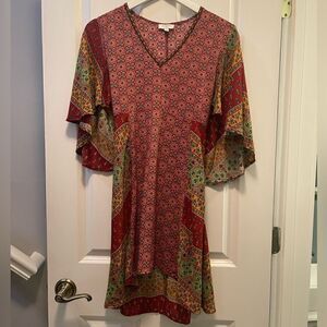 Umgee Maroon pattern dress size Small